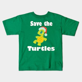 Christmas Save the Turtles Kids T-Shirt